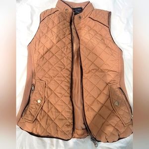 Love Tree Quilted Brown Vest